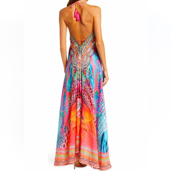 RANEES Bright Floral Halter DRESS - Picture 4 of 4